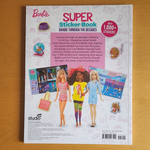 Barbie: Super Sticker Book: Through the Decades (1001 Stickers) - Picture 2 of 12